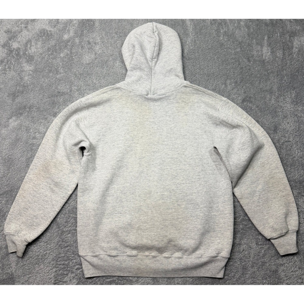Vintage Wisconsin Badgers Hoodie Mens L Gray Sweatshirt Football Bucky 90s USA - Picture 3 of 12